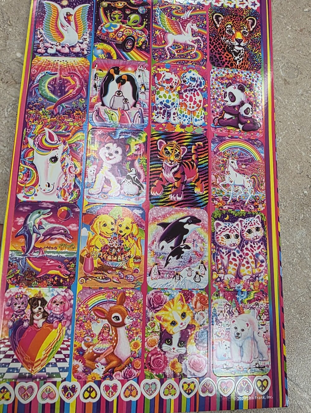 Lisa Frank Rainbow Multicolor 600+ Sticker Pack - Picture 5 of 6